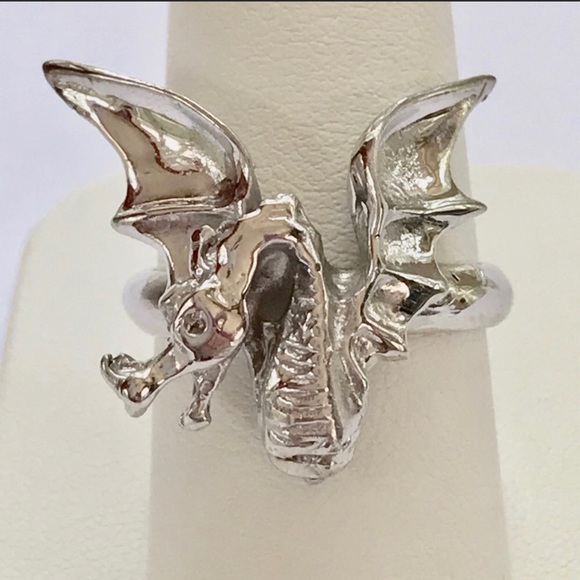 NWT Sterling silver .925 handmade dragon ring - Picture 3 of 8